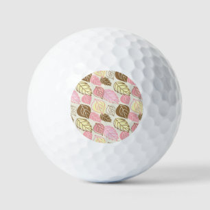 Autumn Splendor: Leaf Seamless Pattern Golf Balls