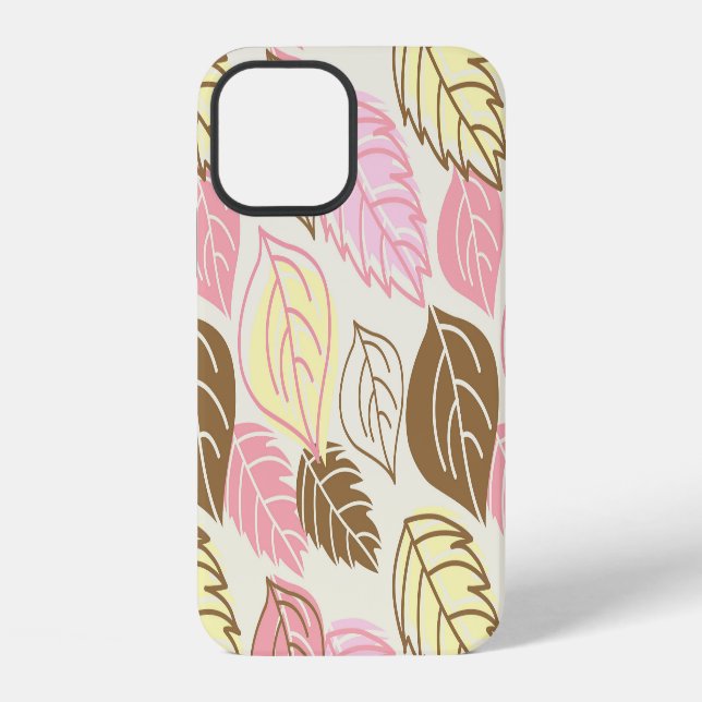 Autumn Splendor: Leaf Seamless Pattern Iphone Case (Back)