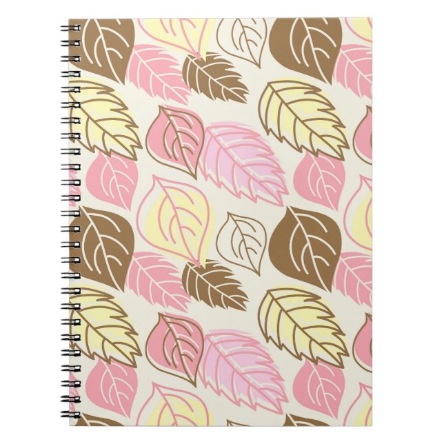 Autumn Splendor: Leaf Seamless Pattern Notebook (Front)