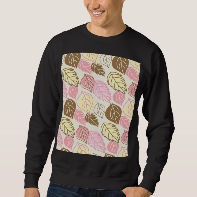 Autumn Splendor: Leaf Seamless Pattern Sweatshirt (Front)