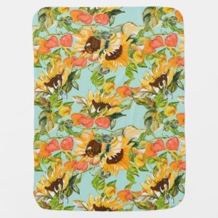 Autumn Splendor: Seamless Nature Pattern Baby Blanket