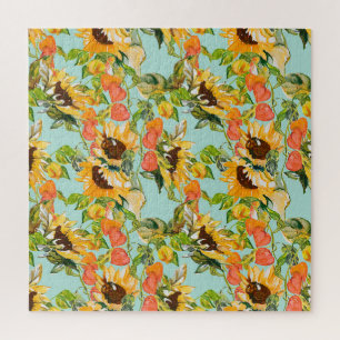 Autumn Splendor: Seamless Nature Pattern Jigsaw Puzzle
