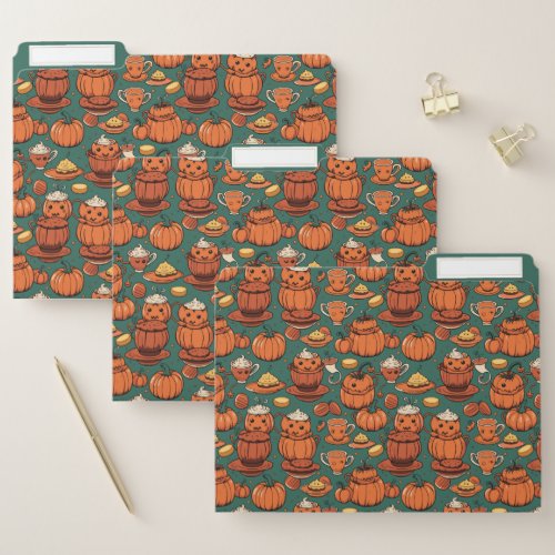 Autumn Spooky Pumpkin Pizzazz Party File Folder