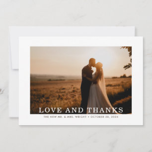 Autumn Sprig Love and Thanks Wedding Thank You Card