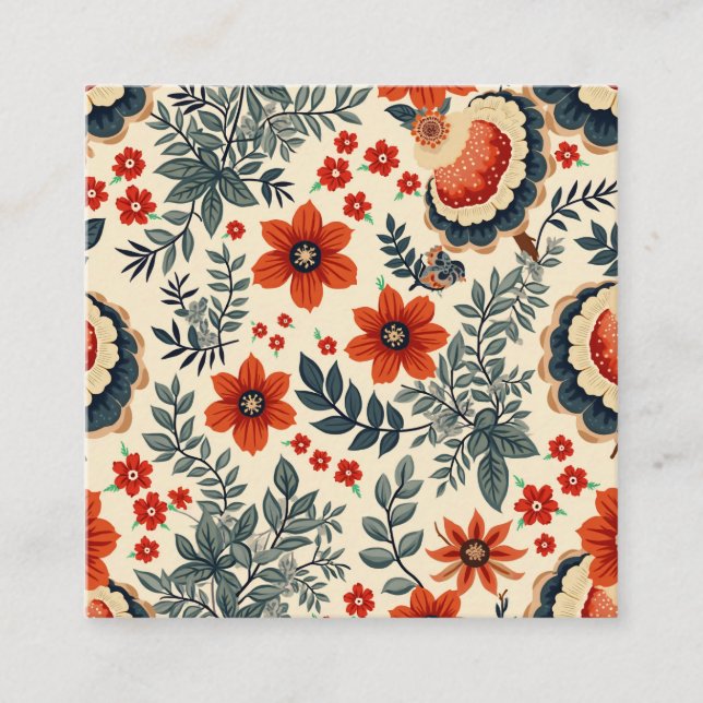 autumn square business card (Front)