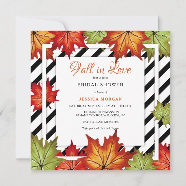 Autumn Square  Invitation (Front)