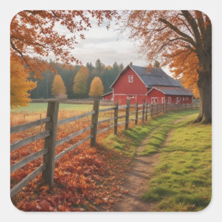 Autumn Square Sticker