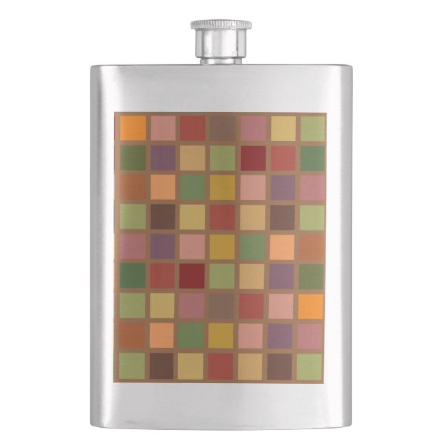 Autumn Squared Hip Flask (Front)