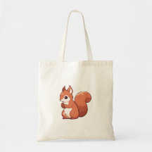 Autumn squirrel aesthetic tote bag | fall vibes