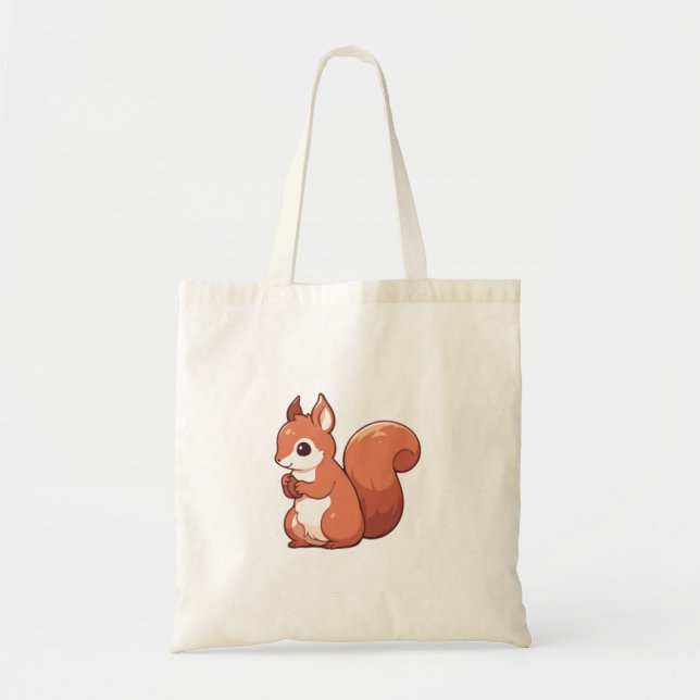 Autumn squirrel aesthetic tote bag | fall vibes (Front)