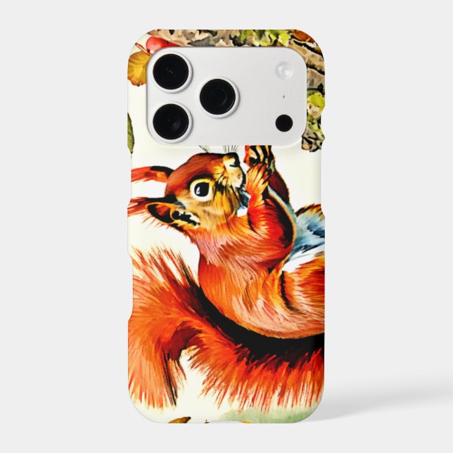 Autumn Squirrel Art Iphone Case (Back)