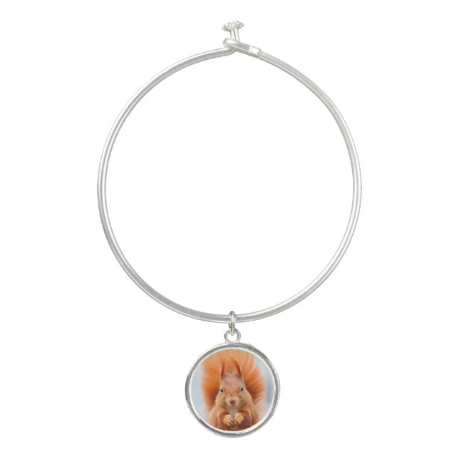 Autumn Squirrel Bangle Bracelet (Front)