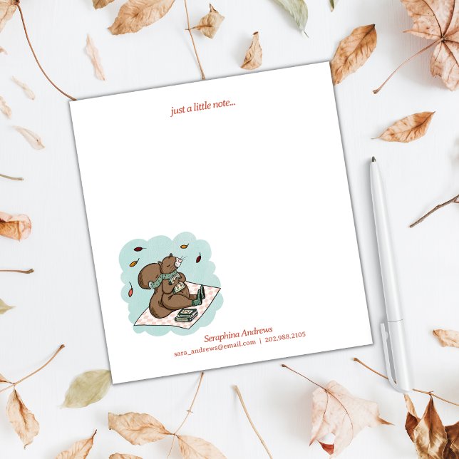 Autumn Squirrel Book Lovers Notepad (Creator Uploaded)