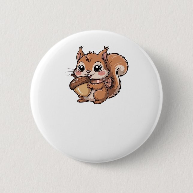 autumn squirrel Classic T-Shirt Button (Front)