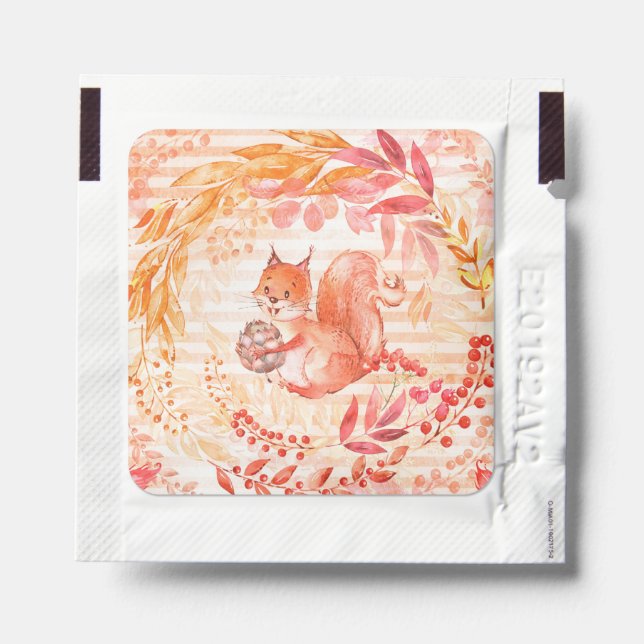 Autumn Squirrel Hand Sanitizer Packet (Sticker on Packet)
