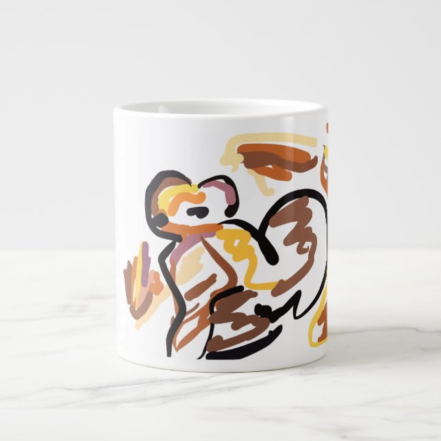 autumn squirrel kind giant coffee mug (Front)