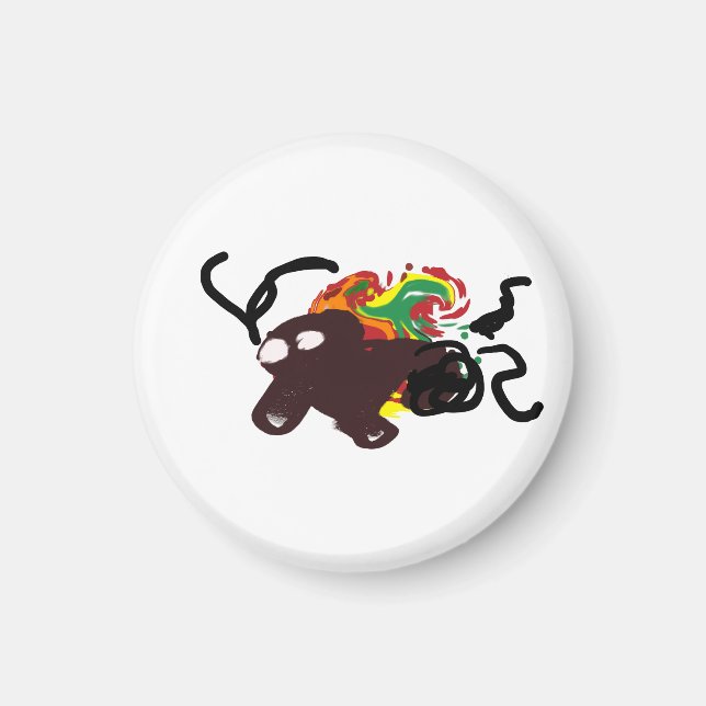 Autumn squirrel kind leaf  magnet (Front)