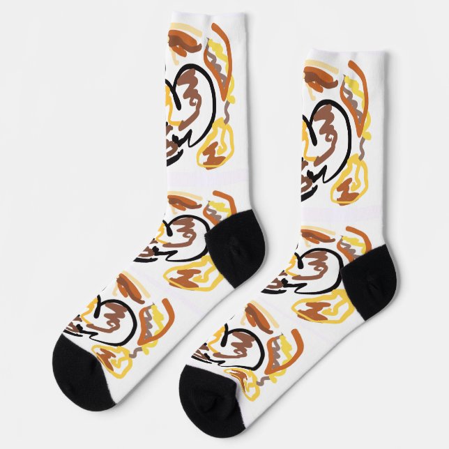 autumn squirrel kind socks (Left)