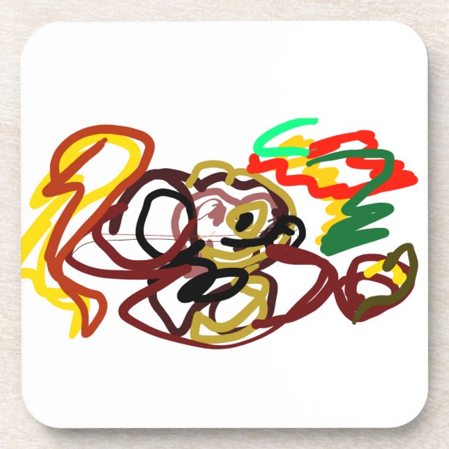 Autumn squirrel love  beverage coaster (Front)