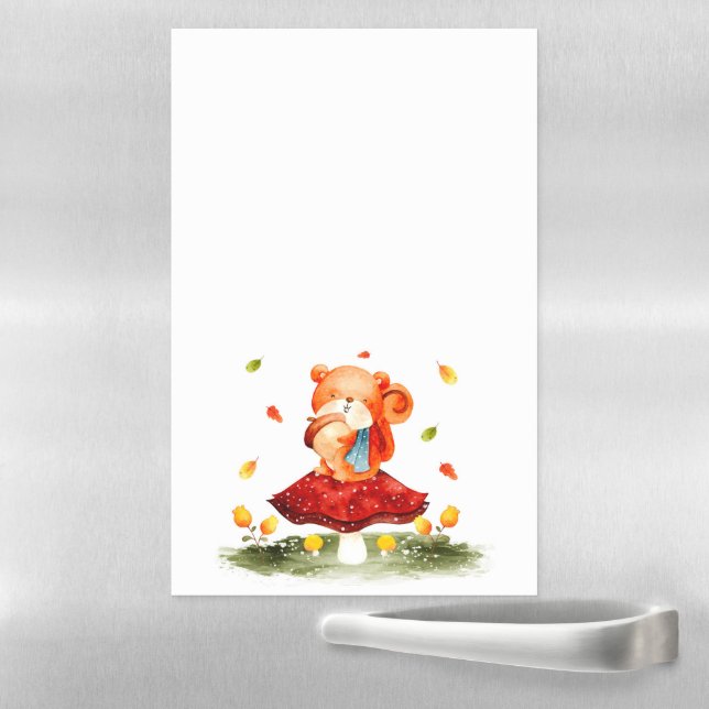Autumn Squirrel  Magnetic Dry Erase Sheet (In Situ)