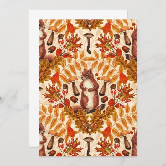 Autumn squirrel on off white (Front/Back)