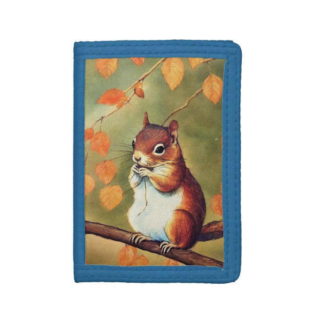 Autumn Squirrel Photo Wallet (Front Vertical)