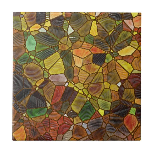 Autumn stained glass tile (Front)