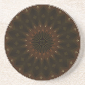 Autumn Star Kaleidoscope Mandala Drink Coaster