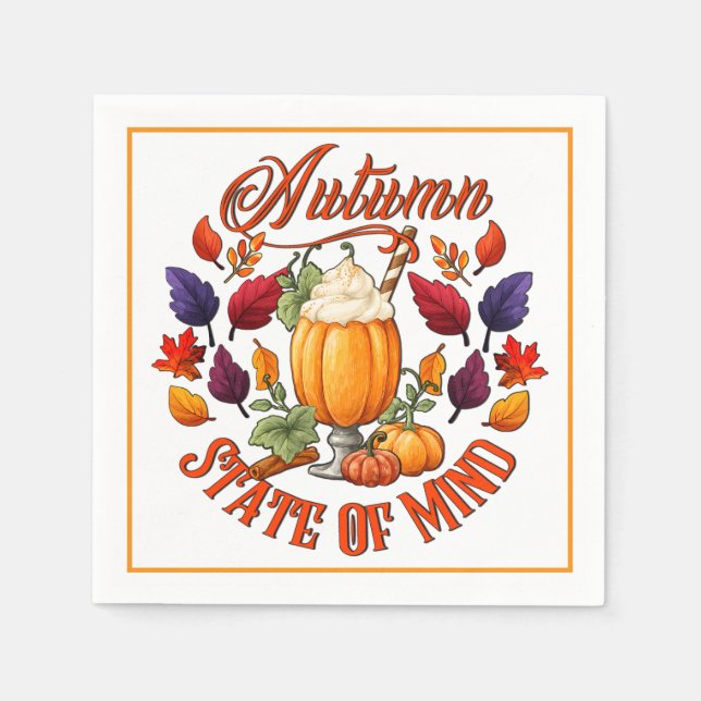 Autumn State Of Mind  Napkins (Front)