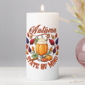Autumn State Of Mind  Pillar Candle