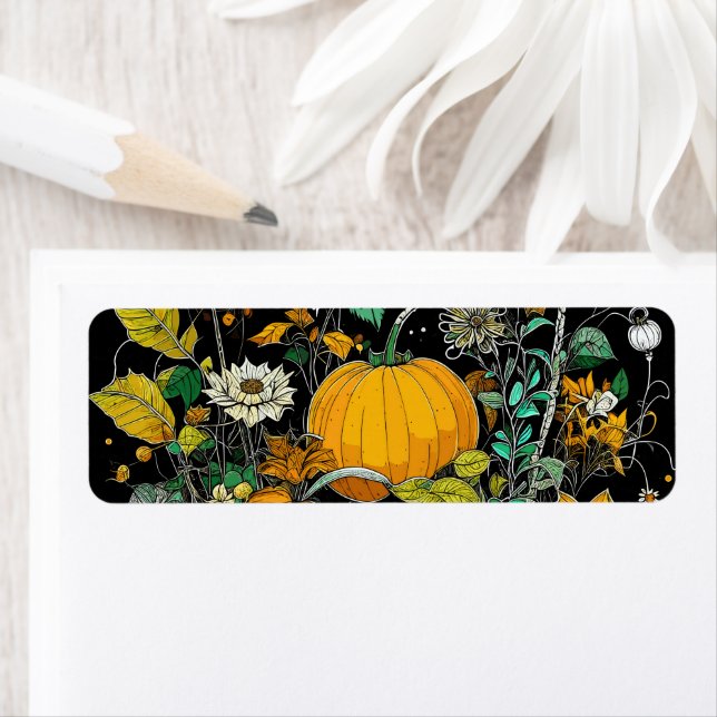  Autumn still life with pumpkin Label (Insitu)