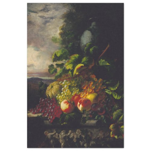 Autumn Still Life with Urn and Fruit Tissue Paper