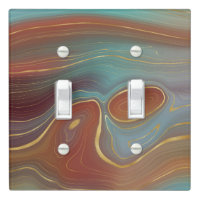 Autumn Strata | Terra Cotta Teal and Gold Agate