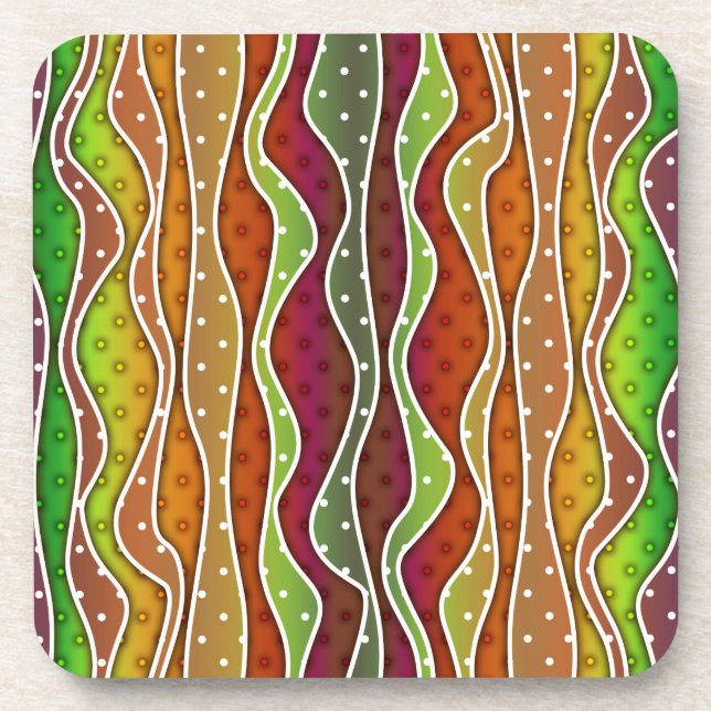 AUTUMN STRIPES CORK COASTERS (Front)