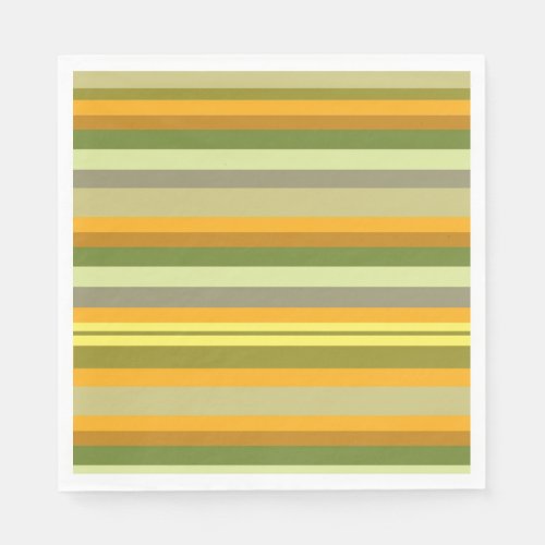 Autumn Stripes Paper Napkin