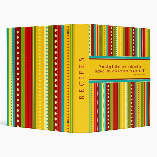 Autumn Stripes Recipe Binder (Background)