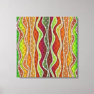 AUTUMN STRIPES STRETCHED CANVAS PRINT