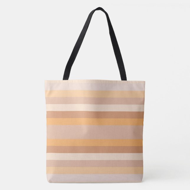 Autumn Stripes Tote Bag (Front)