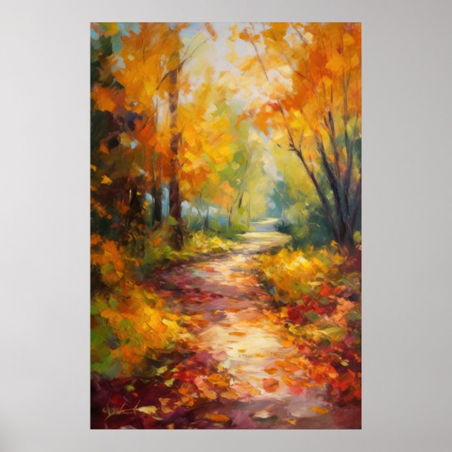 Autumn Stroll Fine Art Poster (Front)