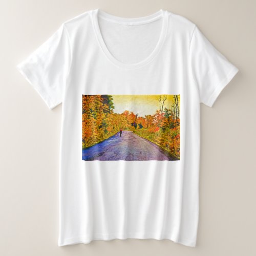 Autumn Stroll Plus Size T_Shirt