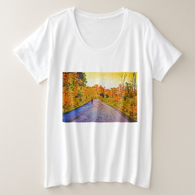 Autumn Stroll Plus Size T-Shirt (Design Front)