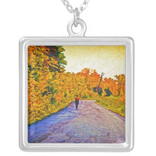 Autumn Stroll Silver Plated Necklace