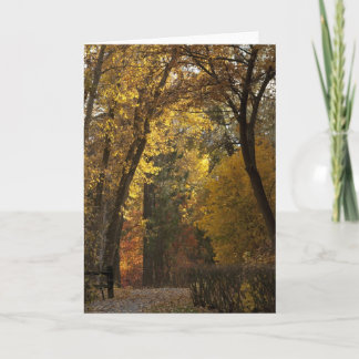 Autumn Stroll through Greenough Park Holiday Card