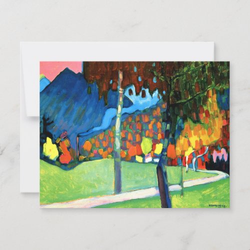 Autumn Study in Oberau artwork by Kandinsky Card