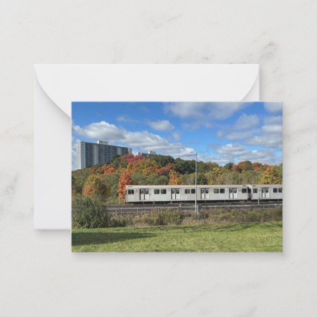 Autumn Subway Note Card (Front)