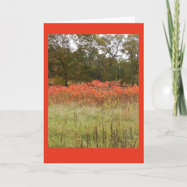 Autumn Sumac Blank Notecard (Front)