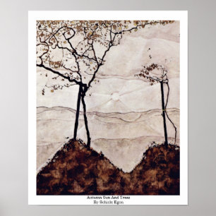 Autumn Sun And Trees By Schiele Egon Poster