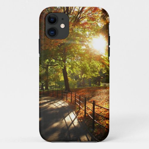 Autumn Sun in Central Park _ New York City iPhone 11 Case