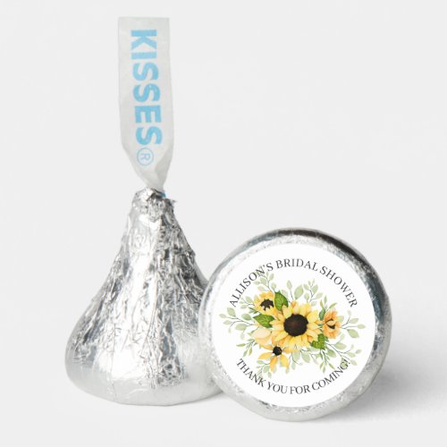 Autumn Sunflower Bridal Shower Thank You  Hersheys Kisses