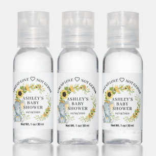 Autumn Sunflower Elephant Baby Shower Hand Sanitizer